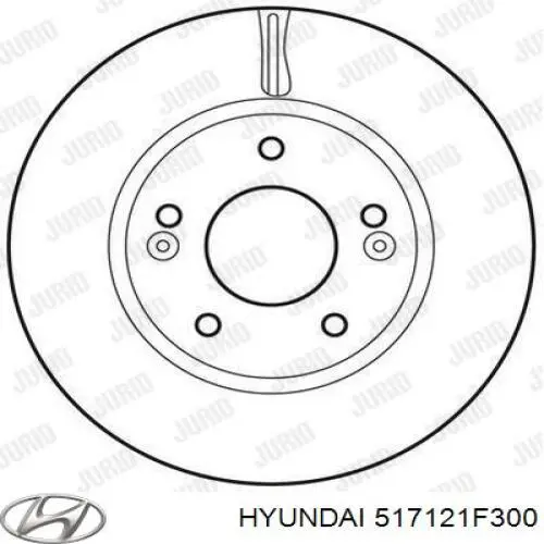 Disco de freno delantero Hyundai/Kia 517121F300