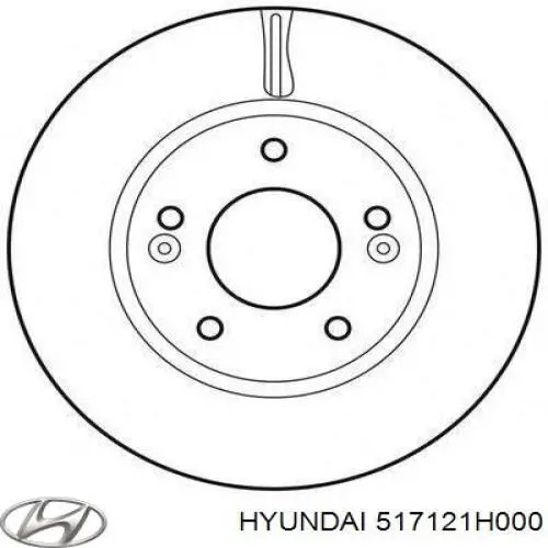 Disco de freno 517121H000 Hyundai/Kia