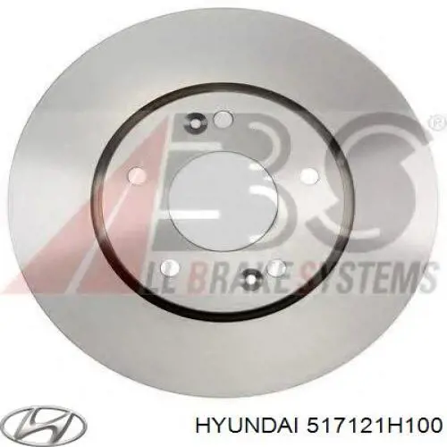 517121H100 Hyundai/Kia disco de freno delantero