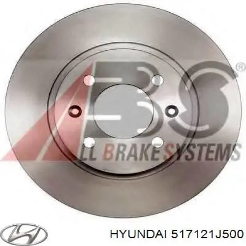 517121J500 Hyundai/Kia disco de freno delantero