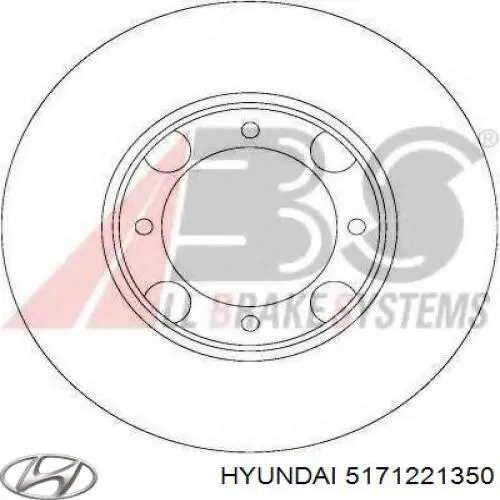 5171221350 Hyundai/Kia disco de freno delantero