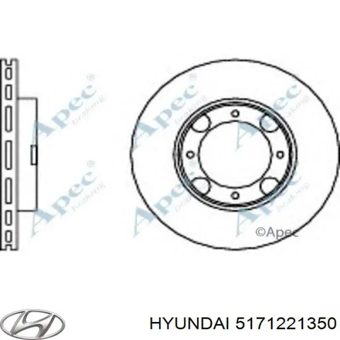 Freno de disco delantero Hyundai Accent 1
