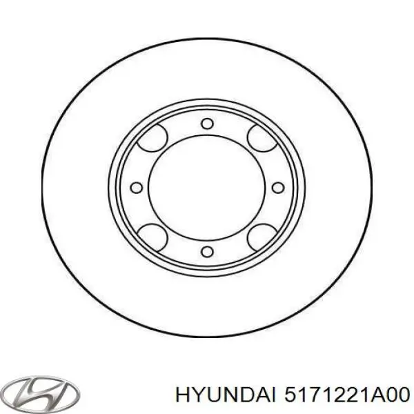 5171221A00 Hyundai/Kia freno de disco delantero