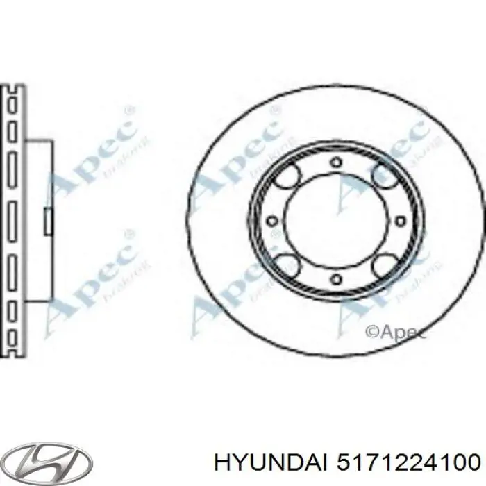Freno de disco delantero Hyundai Accent 1