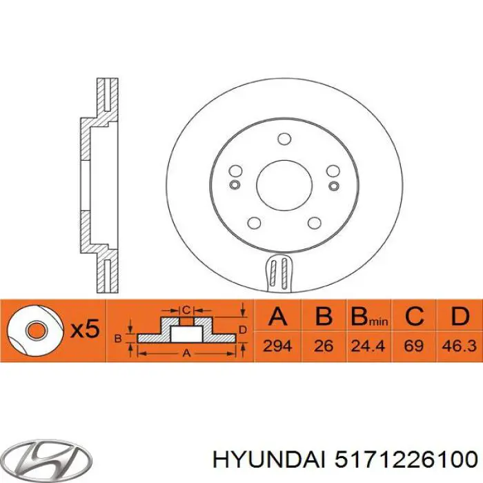 Comprar 5171226100 Hyundai/Kia Freno de disco delantero