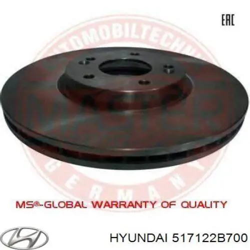 Comprar 517122B700 Hyundai/Kia Freno de disco delantero