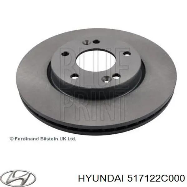 517122C000 Hyundai/Kia disco de freno delantero