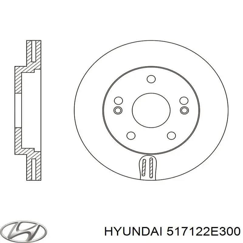 Disco de freno 517122E300 Hyundai/Kia