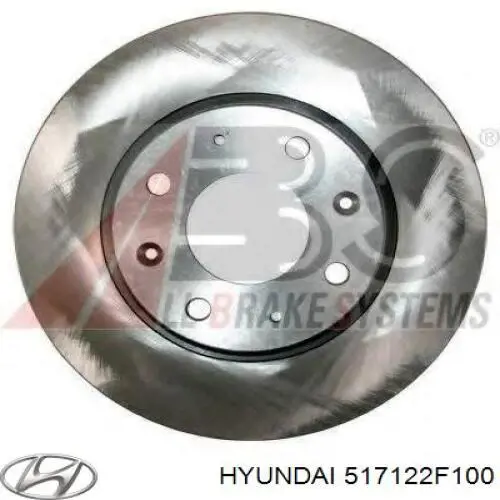 517122F100 Hyundai/Kia freno de disco delantero