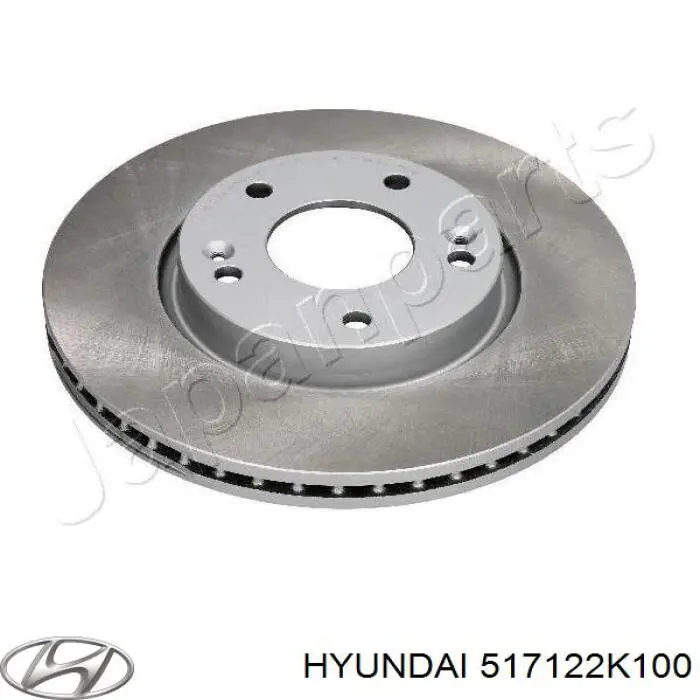 Disco de freno delantero Hyundai/Kia 517122K100