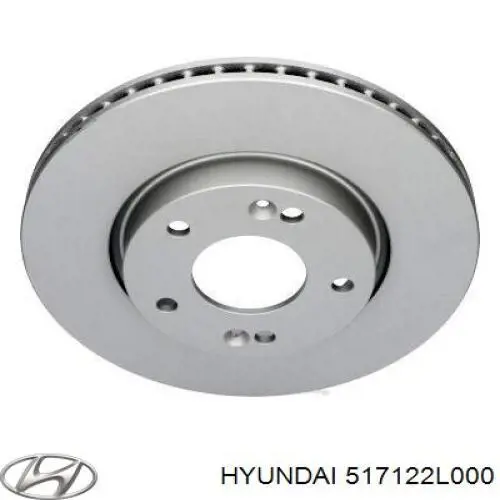 517122L000 Hyundai/Kia disco de freno delantero