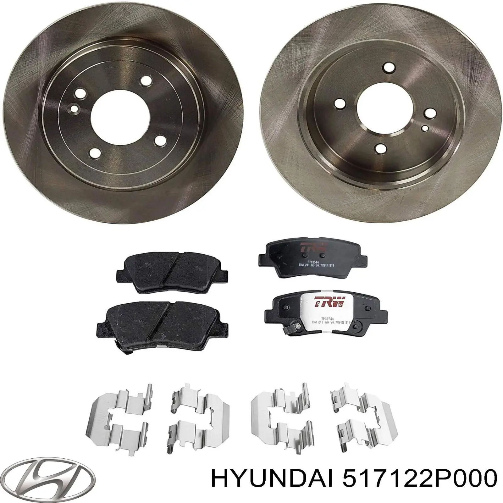 517122P000 Hyundai/Kia disco de freno delantero