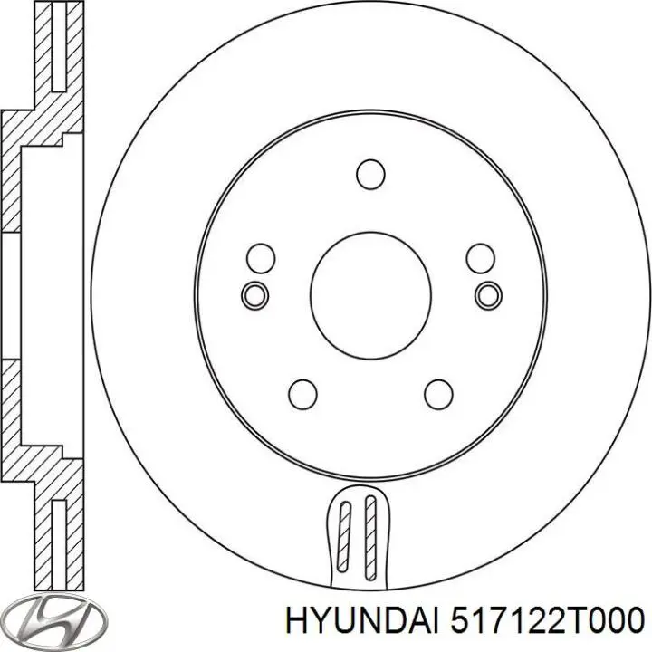 Comprar 517122T000 Hyundai/Kia Freno de disco delantero