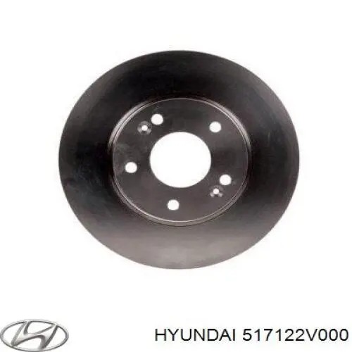 517122V000 Hyundai/Kia disco de freno delantero