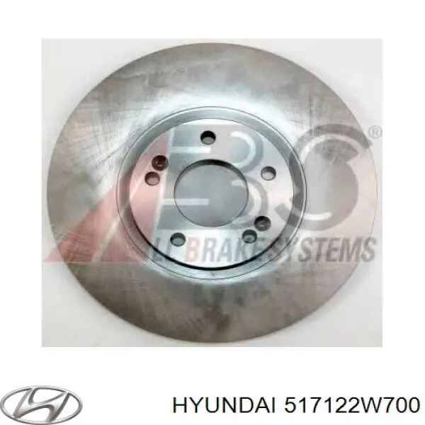 517122W700 Hyundai/Kia disco de freno delantero