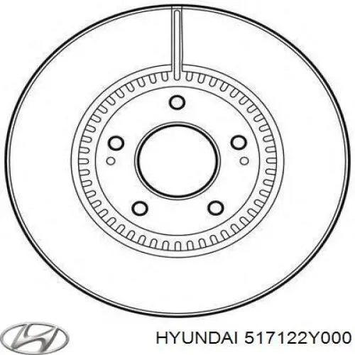 Comprar 517122Y000 Hyundai/Kia Freno de disco delantero