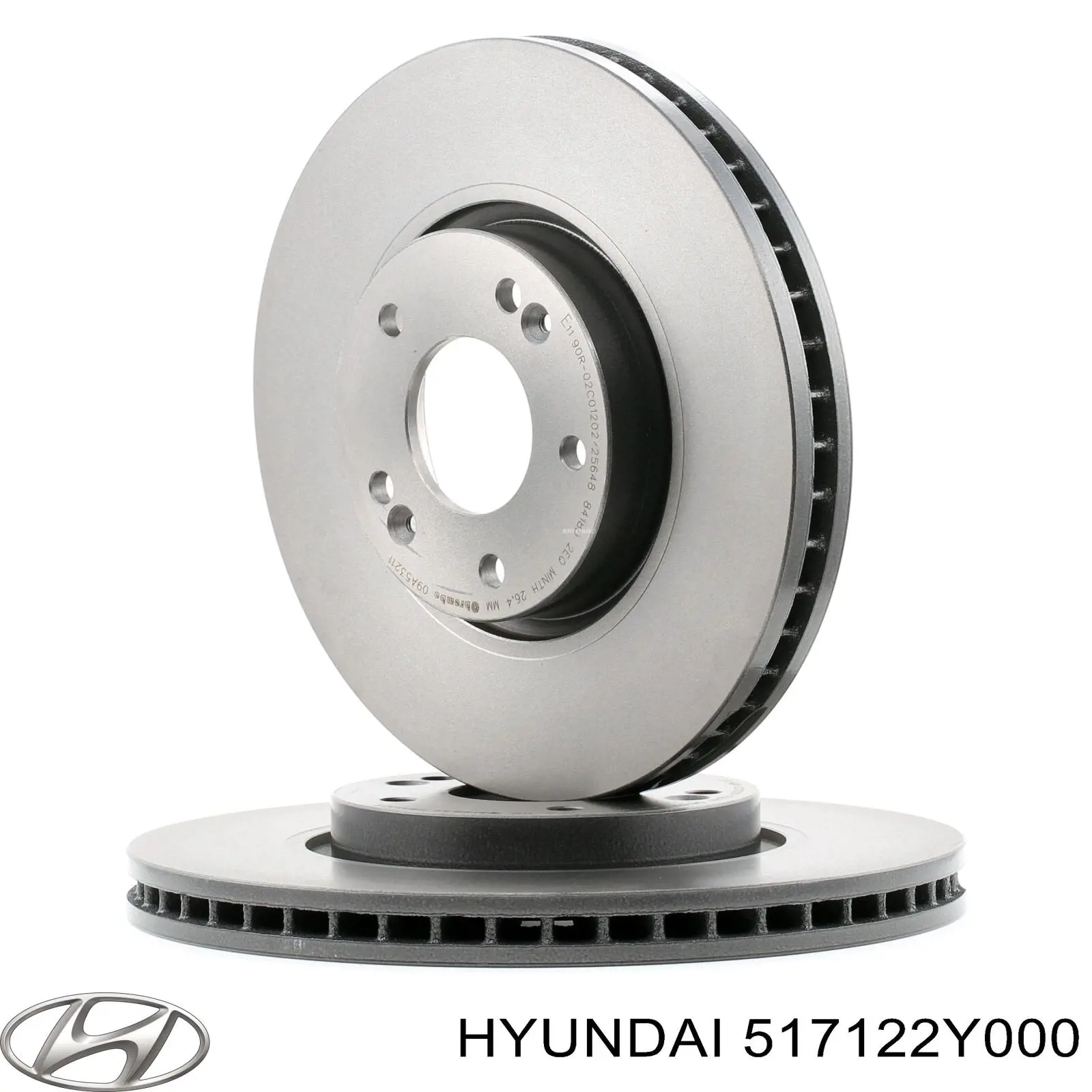 517122Y000 Hyundai/Kia disco de freno delantero