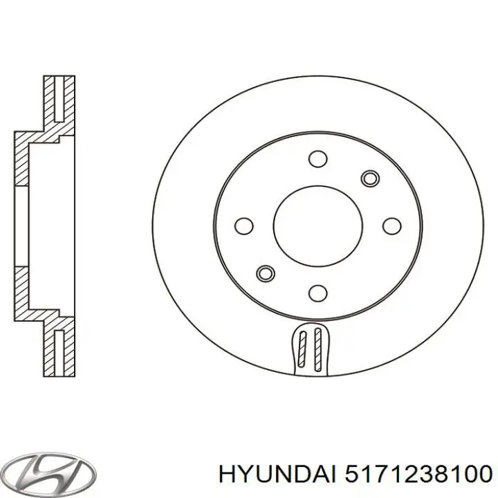 Disco de freno 5171238100 Hyundai/Kia
