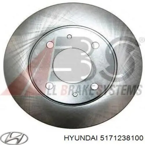 5171238100 Hyundai/Kia disco de freno delantero
