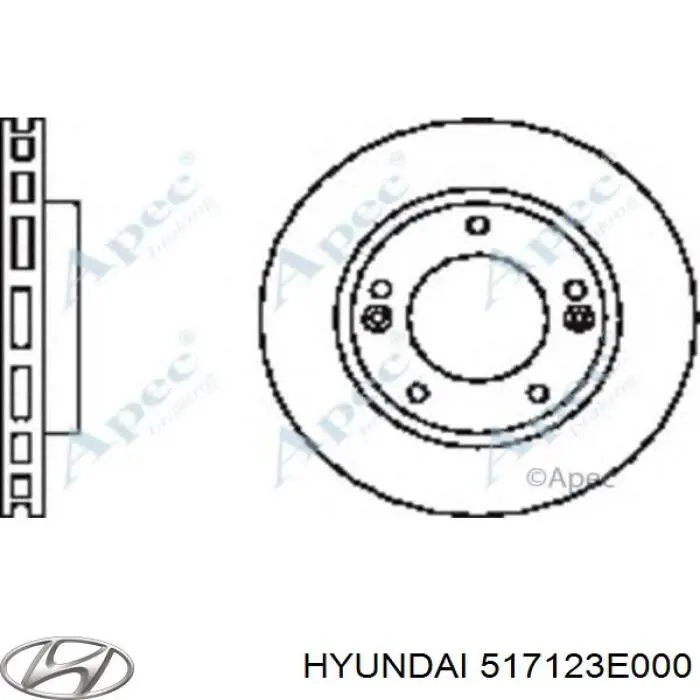 Disco de freno delantero Hyundai/Kia 517123E000