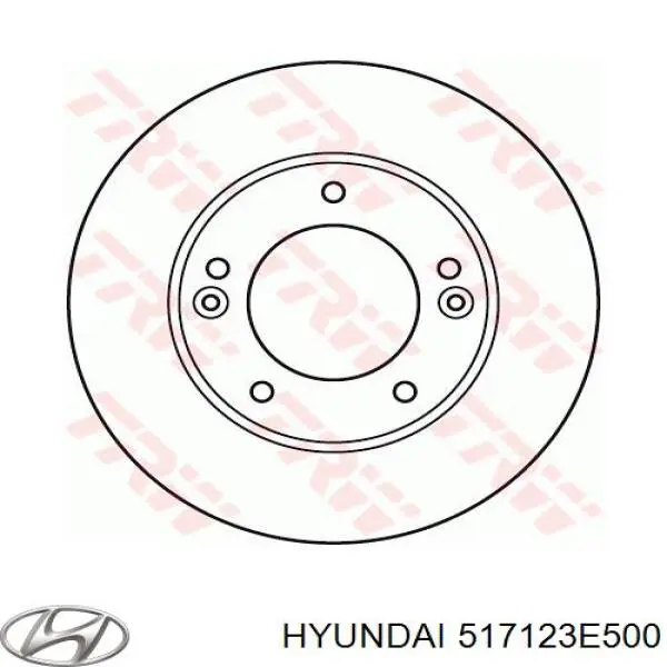 Disco de freno 517123E500 Hyundai/Kia