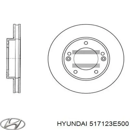 Comprar 517123E500 Hyundai/Kia Freno de disco delantero