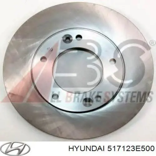 517123E500 Hyundai/Kia freno de disco delantero