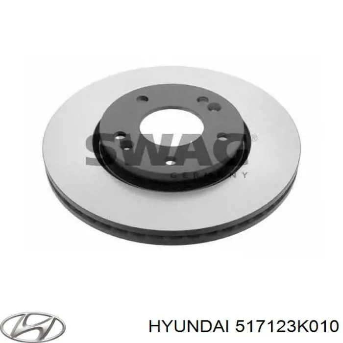 Disco de freno 517123K010 Hyundai/Kia