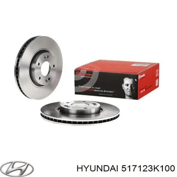 Disco de freno delantero Hyundai/Kia 517123K100