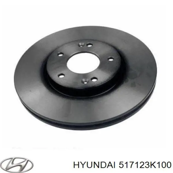 517123K100 Hyundai/Kia disco de freno delantero