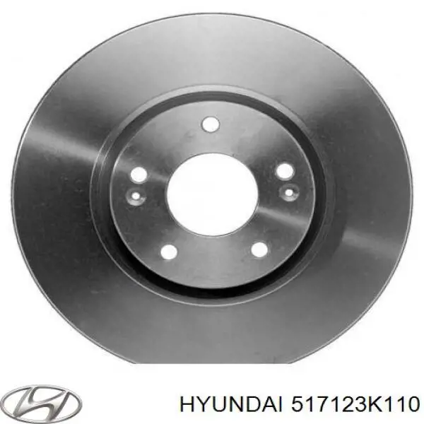 517123K110 Hyundai/Kia disco de freno delantero
