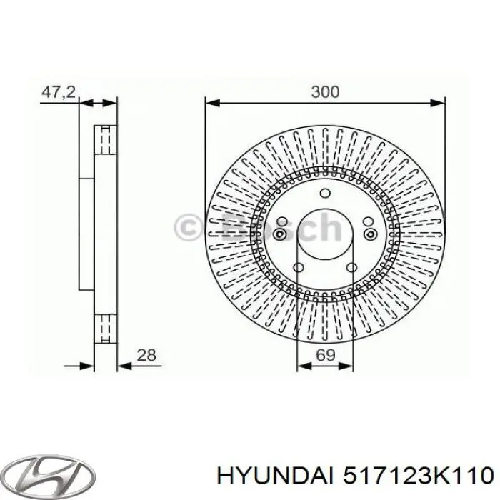 Frenos delanteros Hyundai/Kia 517123K110 precio, desde 40,56 EUR