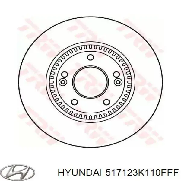 Disco de freno 517123K110FFF Hyundai/Kia