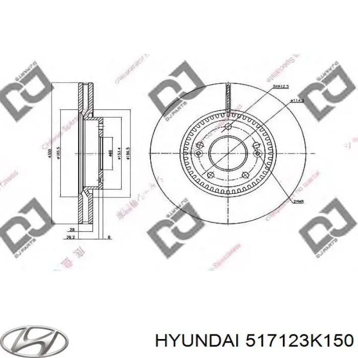 Comprar 517123K150 Hyundai/Kia Freno de disco delantero