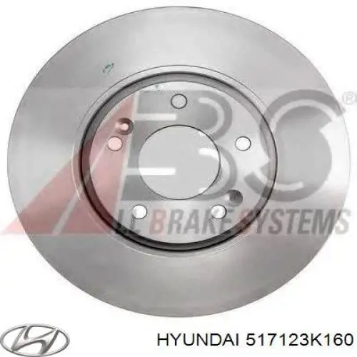 Disco de freno 517123K160 Hyundai/Kia