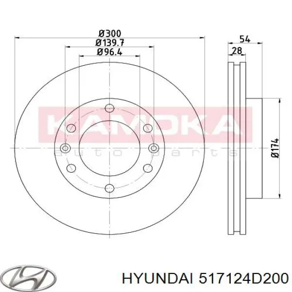 Disco de freno 517124D200 Hyundai/Kia