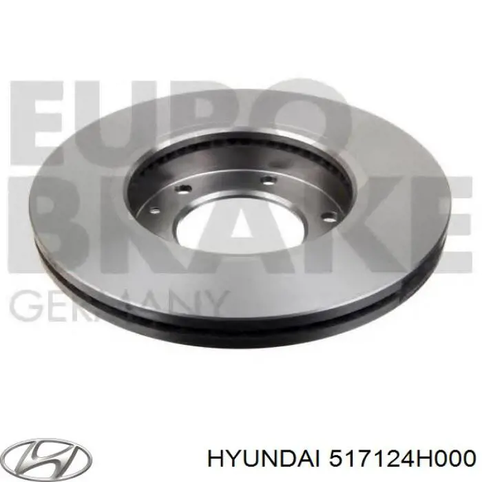 517124H000 Hyundai/Kia disco de freno delantero