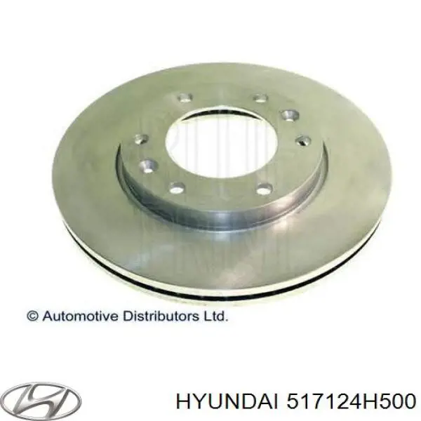 517124H500 Hyundai/Kia disco de freno delantero