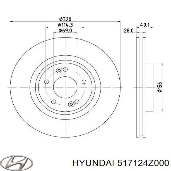 Comprar 517124Z000 Hyundai/Kia Freno de disco delantero