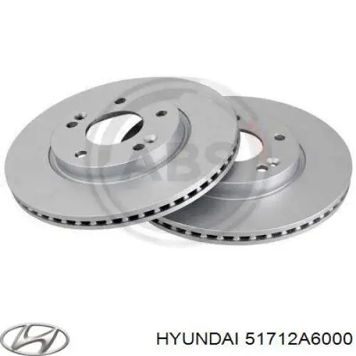 51712A6000 Hyundai/Kia disco de freno delantero