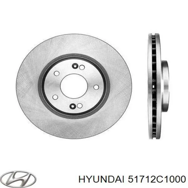 51712C1000 Hyundai/Kia disco de freno delantero
