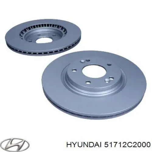 51712C2000 Hyundai/Kia freno de disco delantero