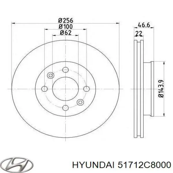 Comprar 51712C8000 Hyundai/Kia Freno de disco delantero
