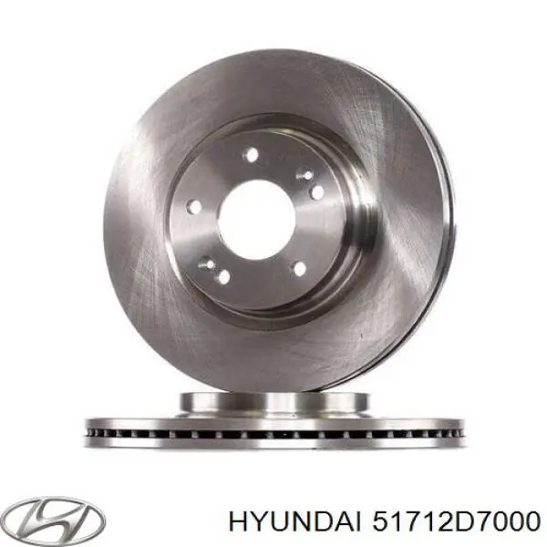 51712D7000 Hyundai/Kia freno de disco delantero