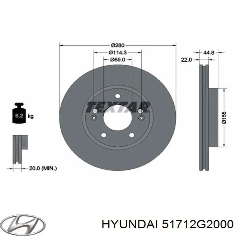 51712G2000 Hyundai/Kia