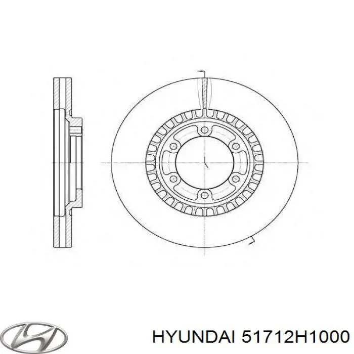 Comprar 51712H1000 Hyundai/Kia Freno de disco delantero