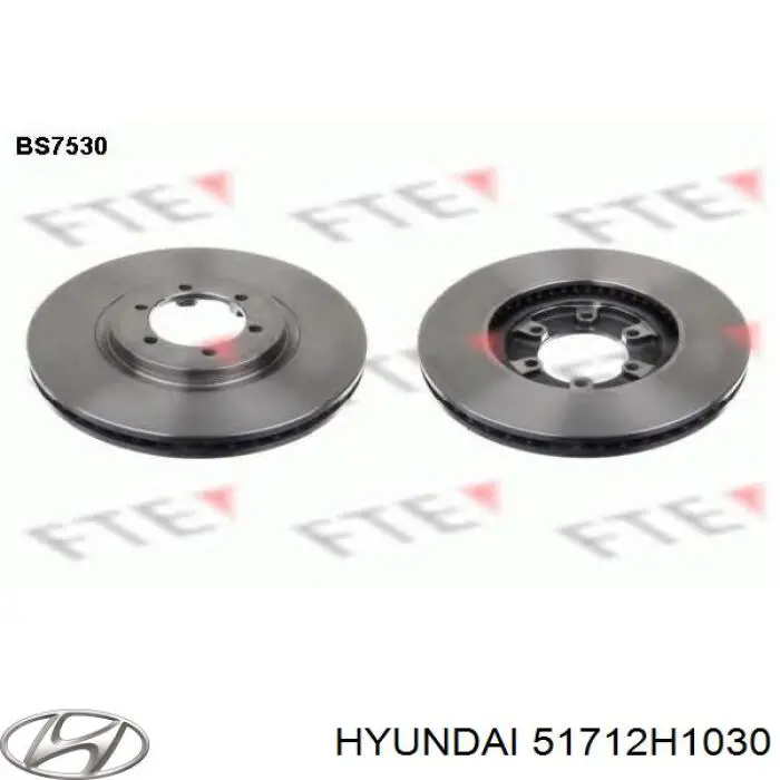 51712H1030 Hyundai/Kia disco de freno delantero