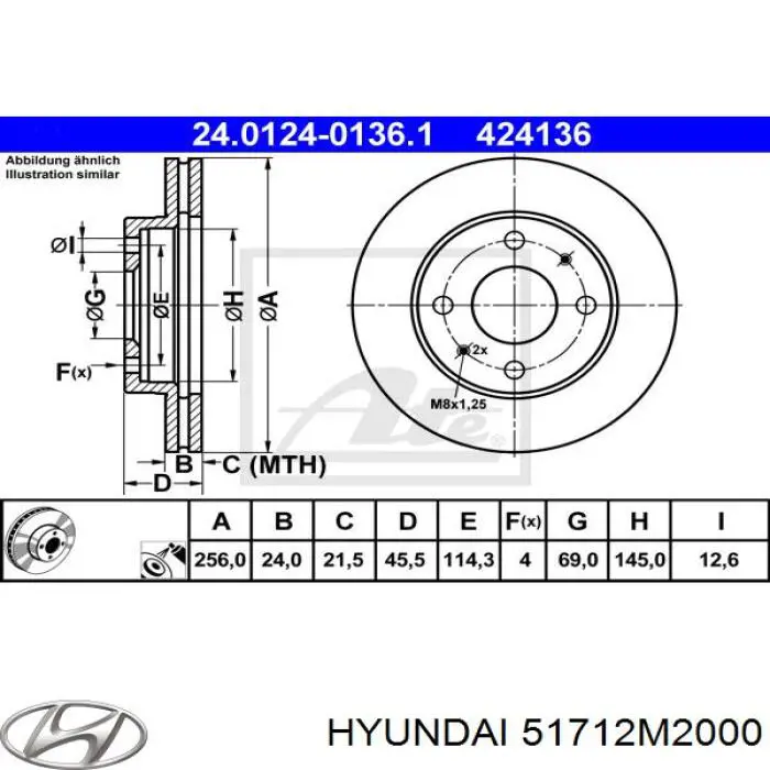 Comprar 51712M2000 Hyundai/Kia Freno de disco delantero