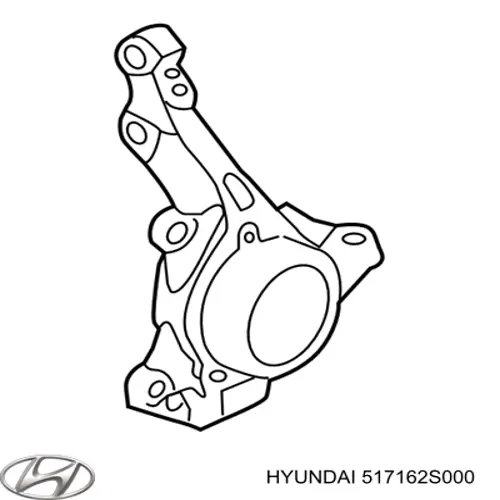 517162S000 Hyundai/Kia muñón del eje, suspensión de rueda, delantero derecho