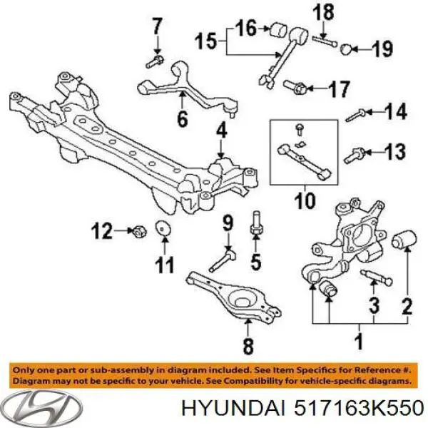 Muñón del eje, soporte de rueda, delantero derecho para Hyundai Sonata (NF)
